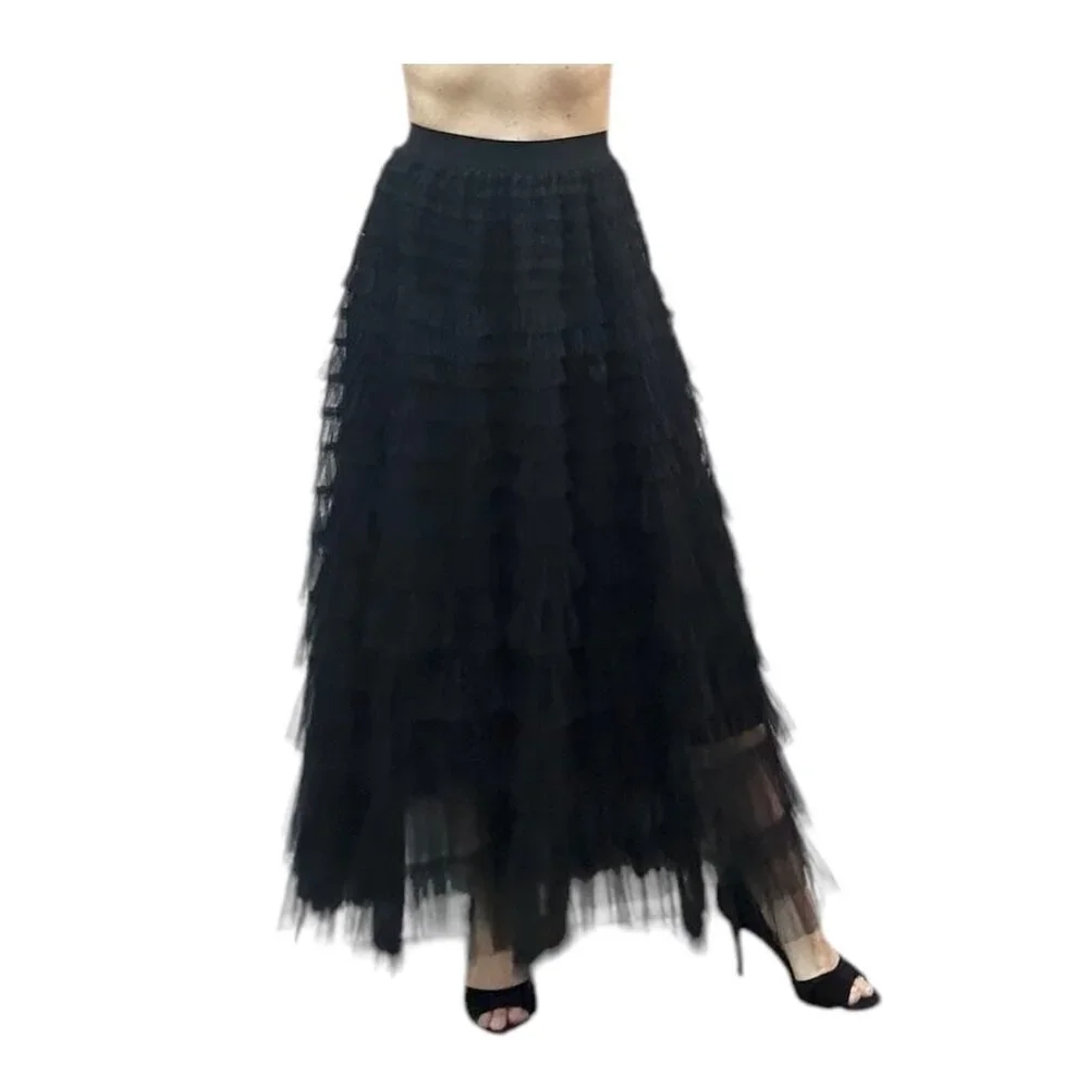 NWT Black Tulle Skirt- Fully Lined
